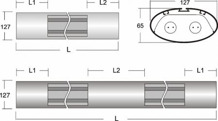Светильник BS-LED-2G13-1434 Halla lighting серебро
