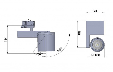 Трековый светильник Alert Led 4000К белый