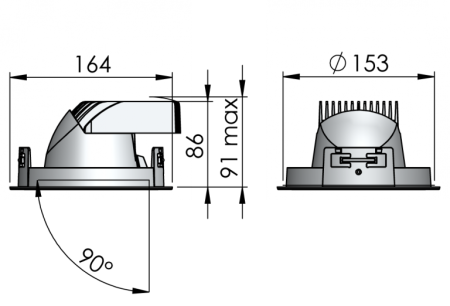 Встраиваемый светильник Lean DL Mini LED 33W 4000K