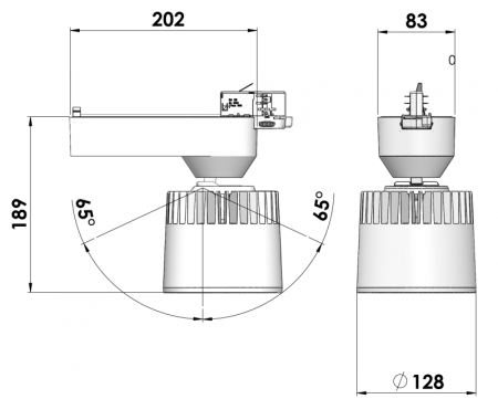 Lean Track Cyl LED 4000K (с блоком управления DALI)