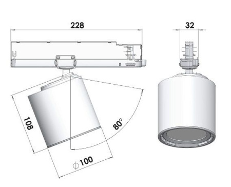 Трековый светильник GA16 Cafeteria 3000К