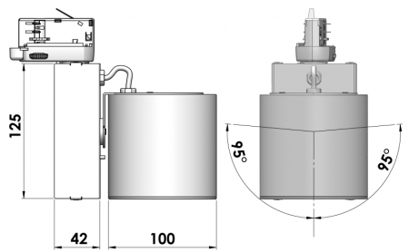 Трековый светильник Hub LED 3000К