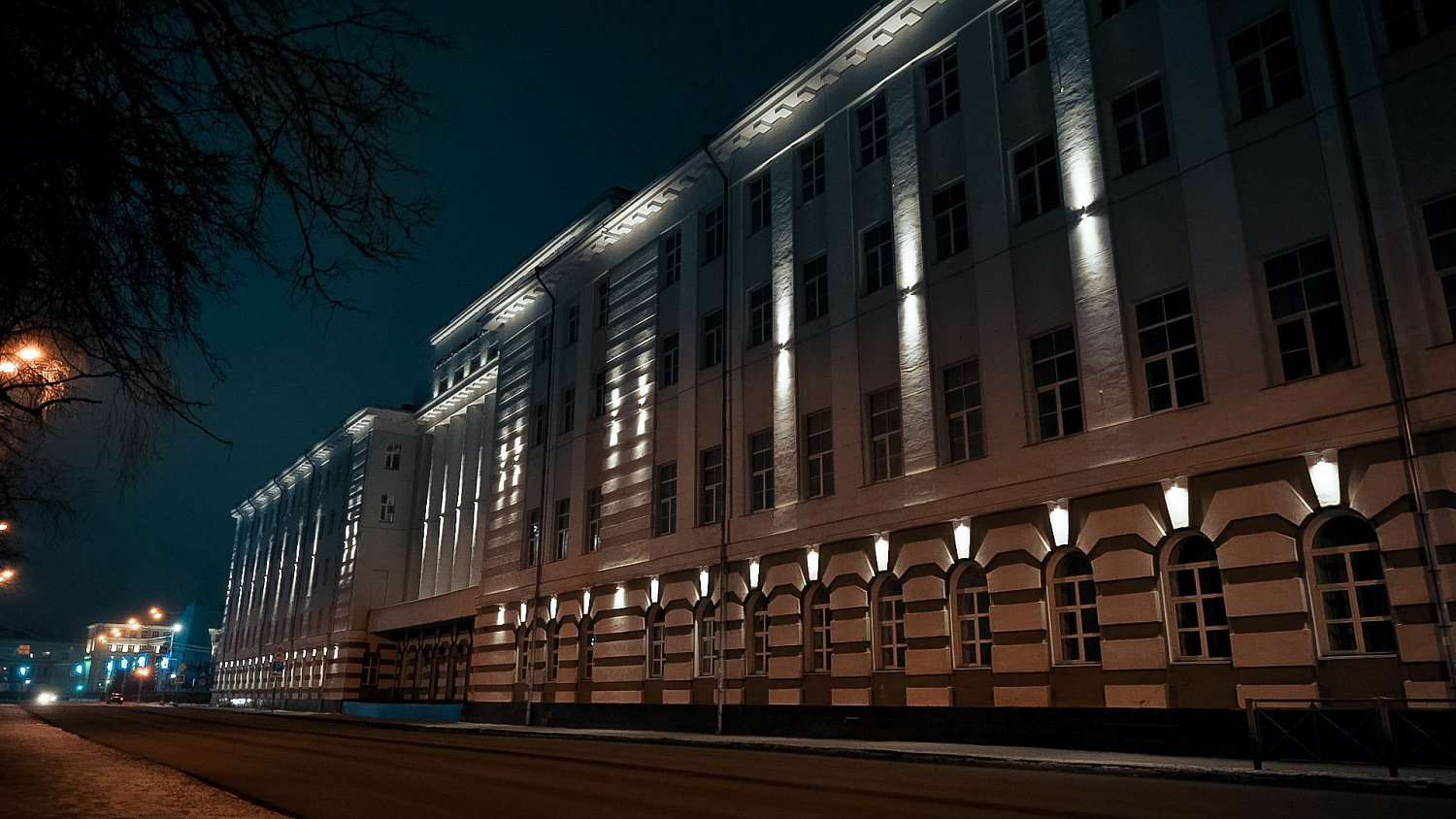 Архитектурное освещение ФГБОУ ВО "Северный государственный медицинский университет", г. Архангельск