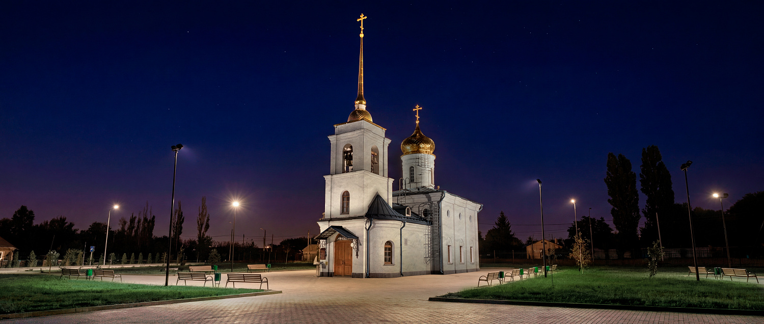 Архитектурное освещение Храма Вознесения Господня, Саратовская область
