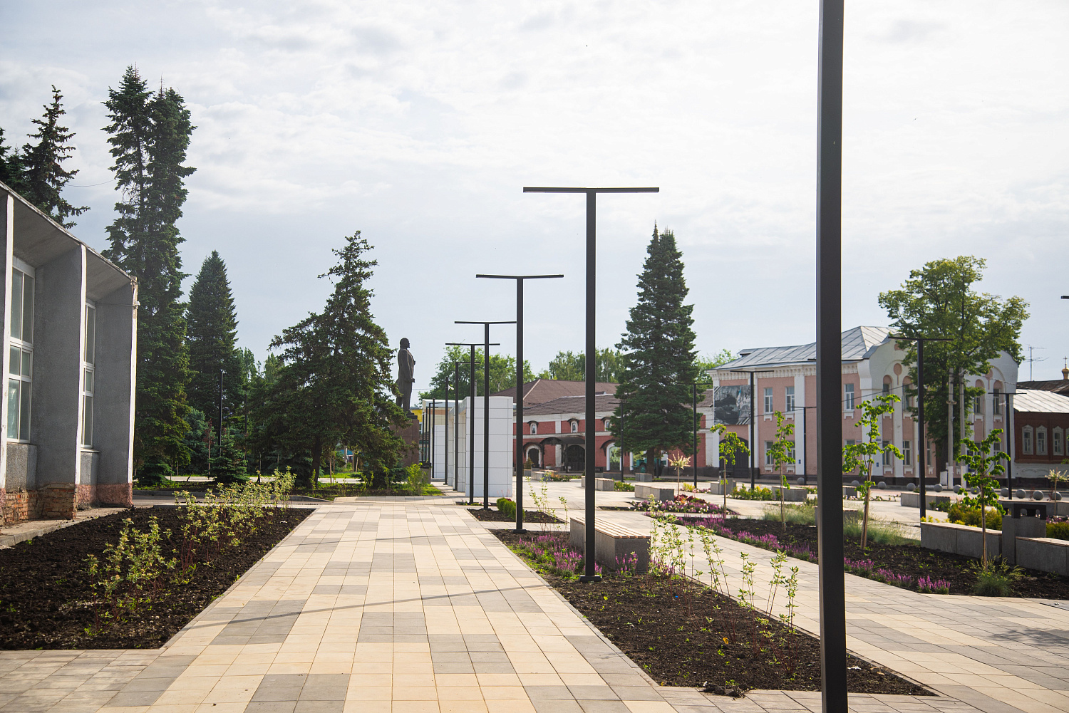 Площадь Октяборьской Революци г. Чаплыгин