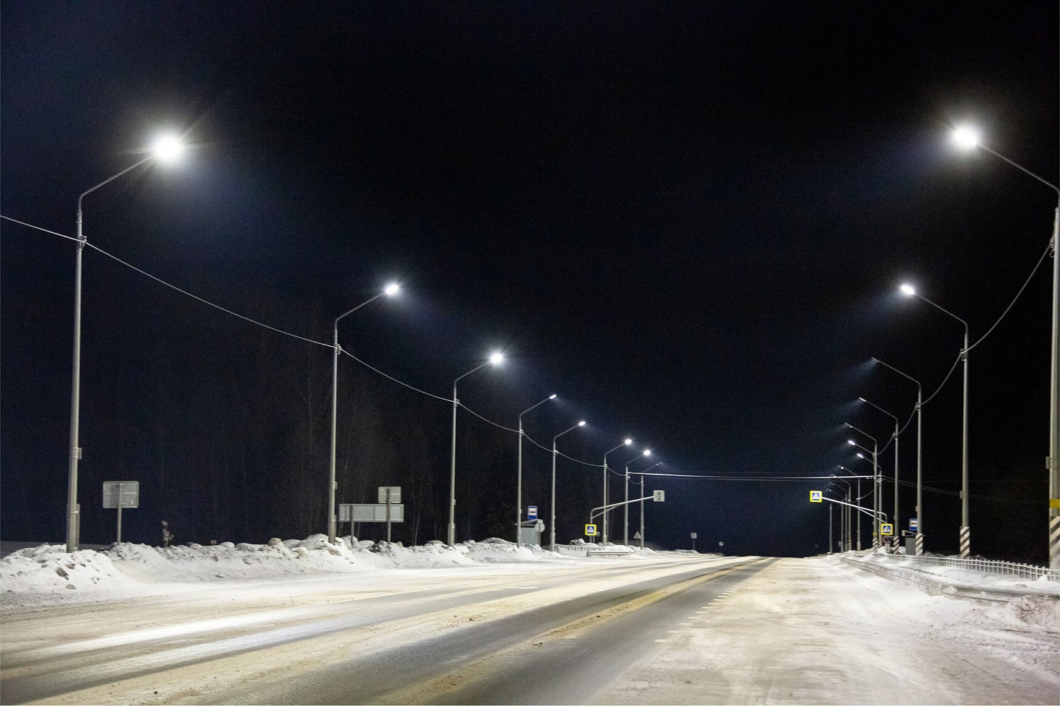 Освещение автомобильной дороги Федерального значения Р-243 (Костромская область)