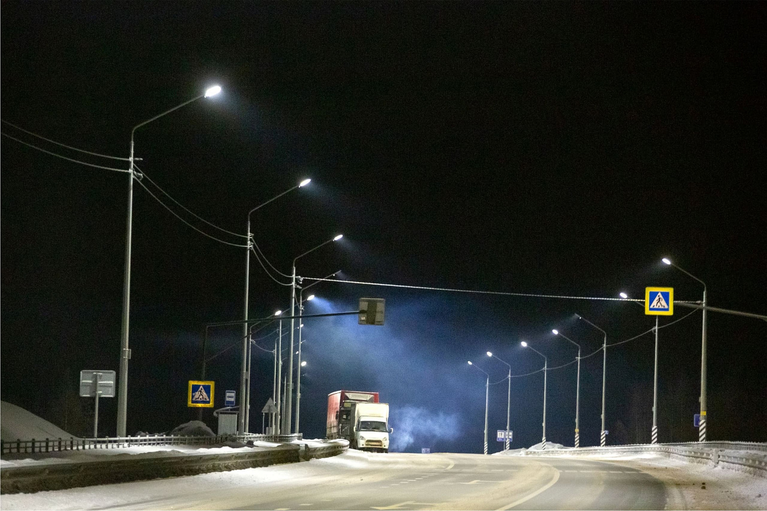 Освещение автомобильной дороги Федерального значения Р-243 (Костромская область)