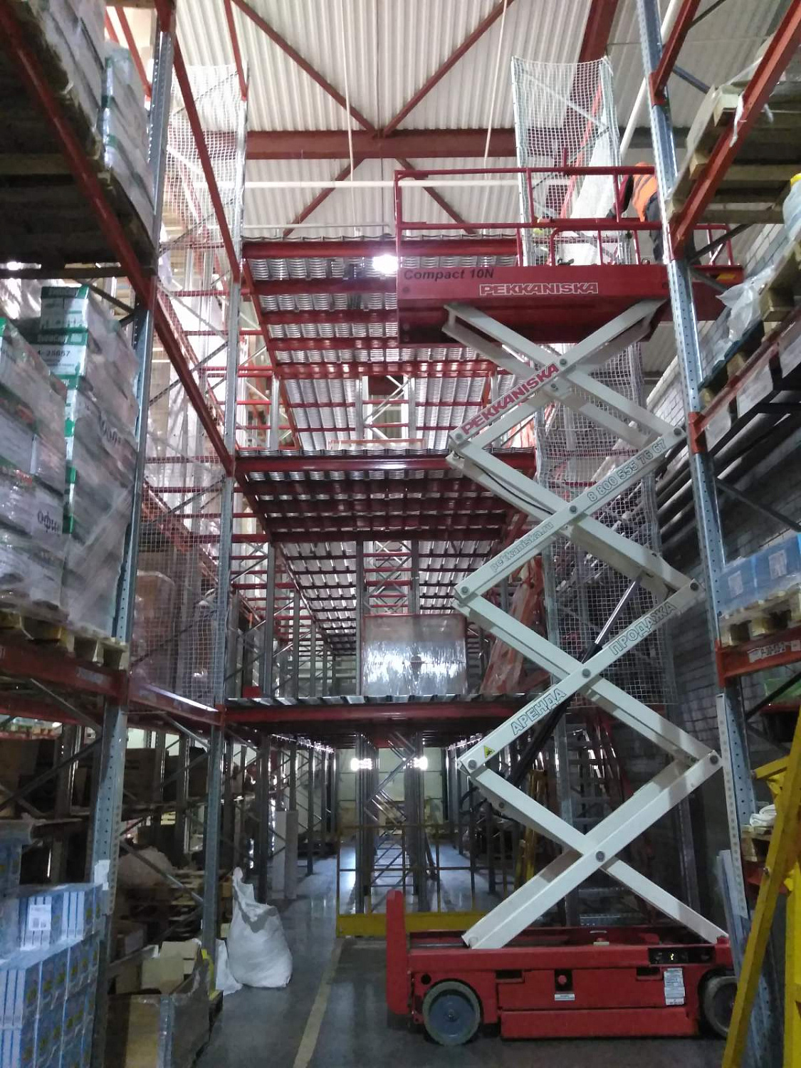 Освещение склада (мезонины) Алиди г. Ярославль