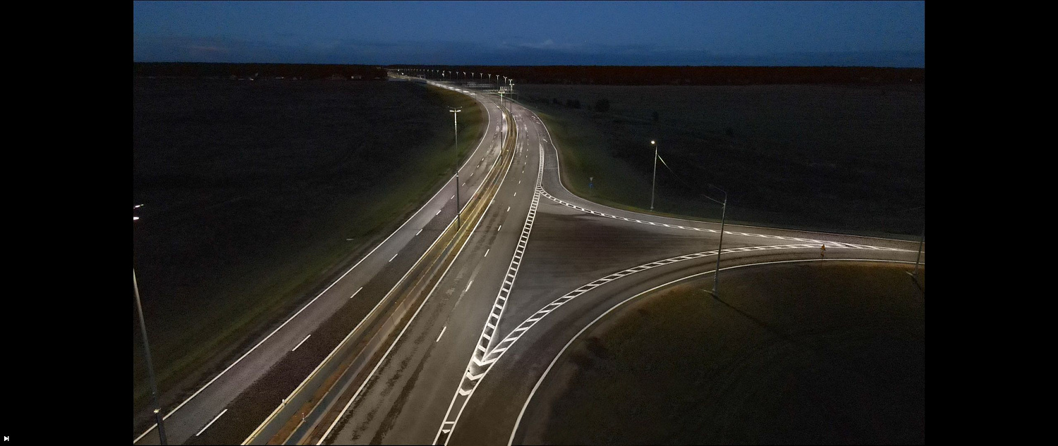 Автодорожное освещение Федеральной автомобильной дороги А180 "Нарва"