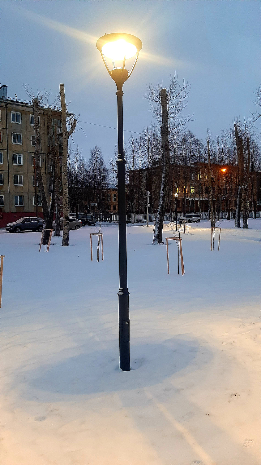 Поставка системы паркового освещения, Аллея Молодежи г. Северодвинск